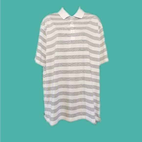 Nike Shirts Nike Tour Performance Dri Fit Black White Striped Golf